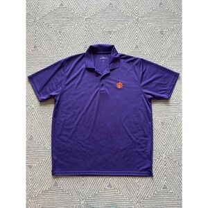 Vansport Clemson University Polyester Polo - Purple - Large‎